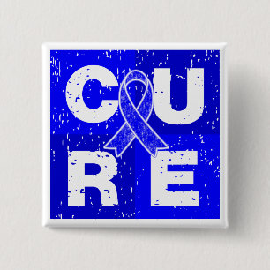 Badge Carré 5 Cm CURE Huntington's Disease Cube