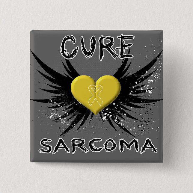 Badge Carré 5 Cm Cure Sarcoma (Devant)