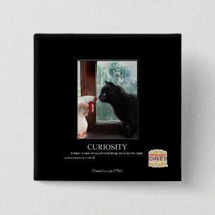 Badge Carré 5 Cm Curiosité