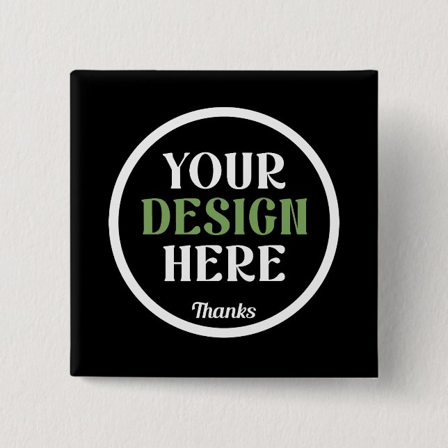 Badge Carré 5 Cm custom, unique, sleek & minimalist (Devant)