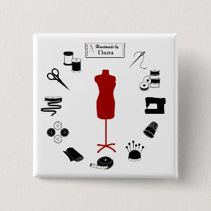 Badge Carré 5 Cm Customiser les boutons Étiquette