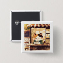 Cute Cat dégustant du café au Cosy Café