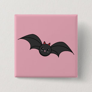 Badge Carré 5 Cm Cute chauve