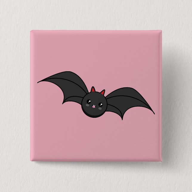 Badge Carré 5 Cm Cute chauve (Devant)