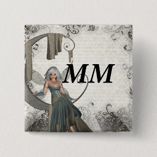 Badge Carré 5 Cm Cute manga fairy