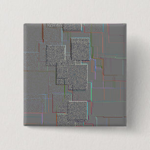 Badge Carré 5 Cm "Cyber gothique" Art géométrique