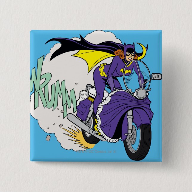 Badge Carré 5 Cm Cycle Batgirl (Devant)