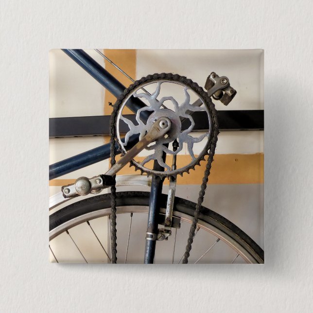 Badge Carré 5 Cm CYCLE vintage (Devant)