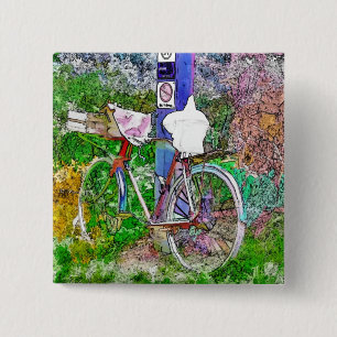 BADGE CARRÉ 5 CM CYCLISME