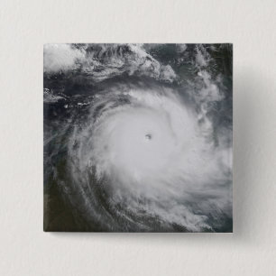 Badge Carré 5 Cm Cyclone Monica dans l'océan de South Pacific