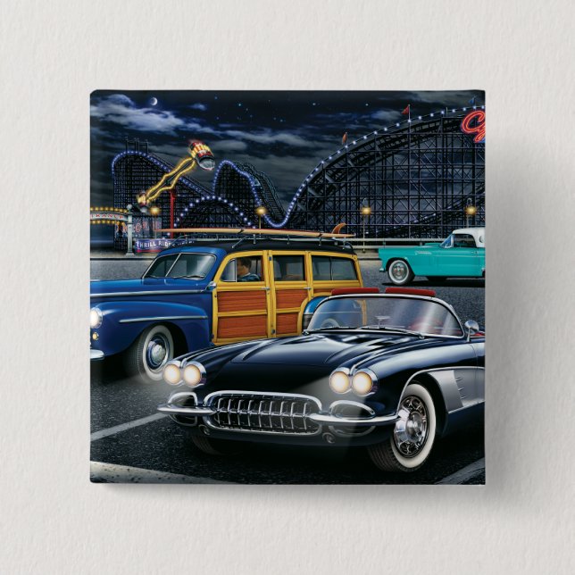 Badge Carré 5 Cm Cyclone Racer 2 (Devant)