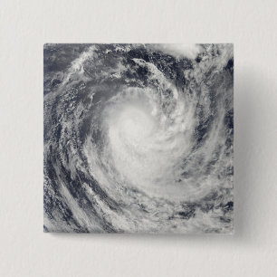 Badge Carré 5 Cm Cyclone Rene au-dessus de l'océan de South Pacifi