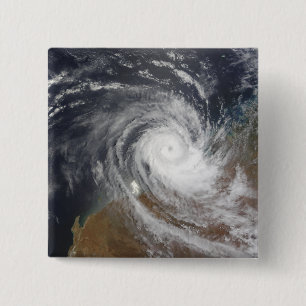 Badge Carré 5 Cm Cyclone tropical Billy sur l'Australie 2