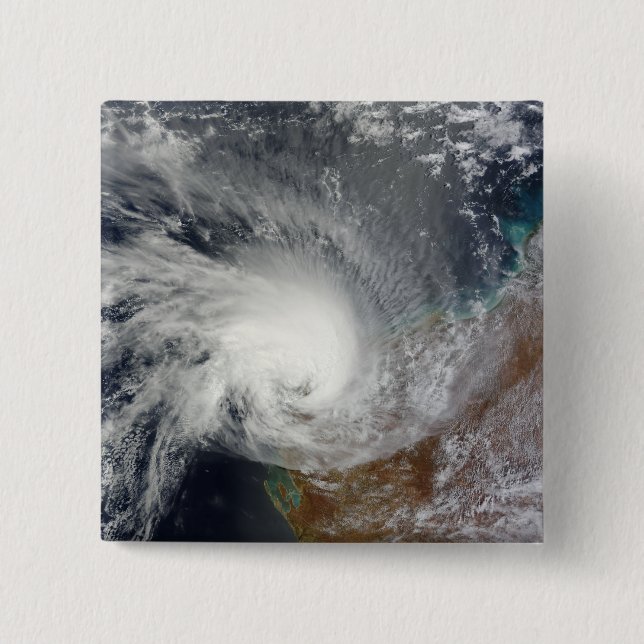 Badge Carré 5 Cm Cyclone tropical Carlos (Devant)
