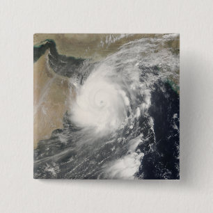 Badge Carré 5 Cm Cyclone tropical Gonu en mer d'Oman
