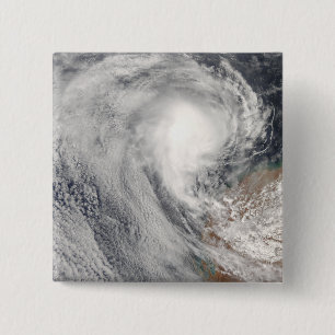 Badge Carré 5 Cm Cyclone tropical Melanie outre de l'Australie