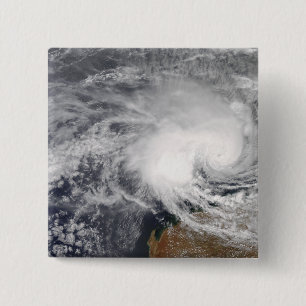 Badge Carré 5 Cm Cyclone tropical Nicholas outre de l'Australie