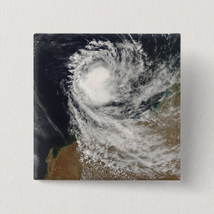 Badge Carré 5 Cm Cyclone tropical Ophélie en Australie