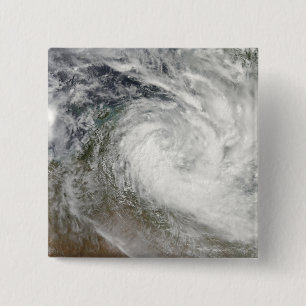 Badge Carré 5 Cm Cyclone tropical Paul au-dessus de l'Australie 2