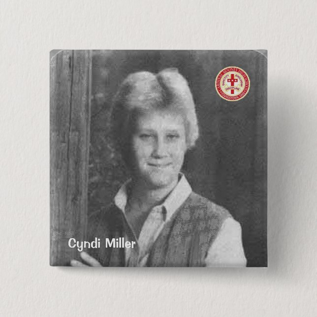 Badge Carré 5 Cm Cyndi Miller (Devant)