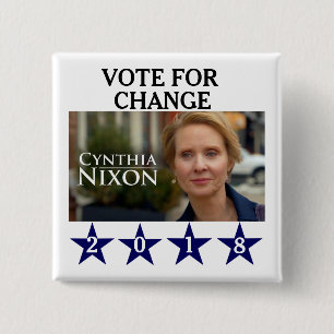 Badge Carré 5 Cm Cynthia Nixon 2018