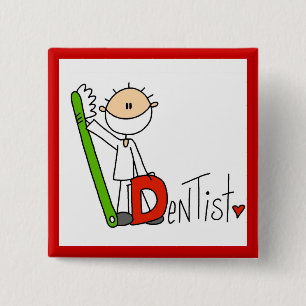 Badge Carré 5 Cm D est pour Dentiste