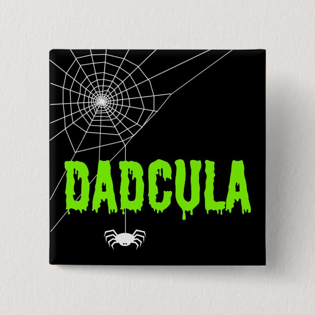 Badge Carré 5 Cm Dadcula Green Driving Police Spider Web (Devant)
