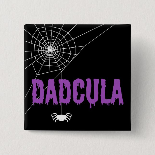 Badge Carré 5 Cm Dadcula Purple Driple Police Spider Web (Devant)