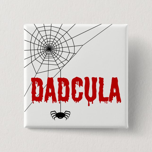 Badge Carré 5 Cm Dadcula Red Driving Police Spider Web (Devant)