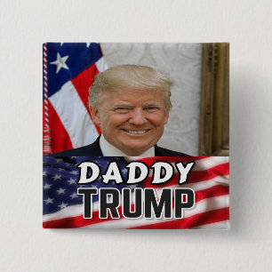 Badge Carré 5 Cm Daddy Trump
