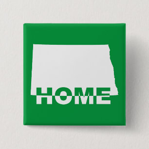 Badge Carré 5 Cm Dakota du Nord Accueil Éloigné de la broche d'insi