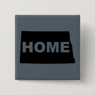 Badge Carré 5 Cm Dakota du Nord Accueil Éloigné de la broche d'insi