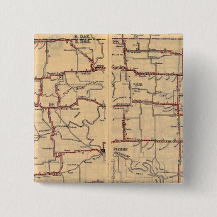 Badge Carré 5 Cm Dakota du Sud