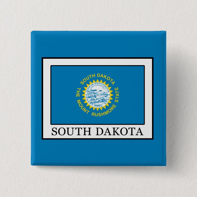 Badge Carré 5 Cm Dakota du Sud (Devant)