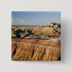 Badge Carré 5 Cm Dakota du Sud, Parc national des Badlands, Badland