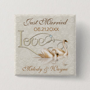 Badge Carré 5 Cm Damask Elegance