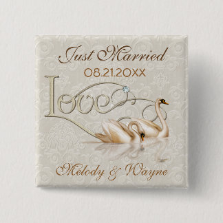 Badge Carré 5 Cm Damask Elegance