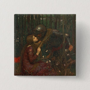 Badge Carré 5 Cm Dame Sans Merci, 1893 de belle de La (huile sur la