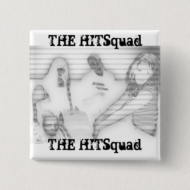 Badge Carré 5 Cm Dames de Hitsquad :  Gris (Devant)