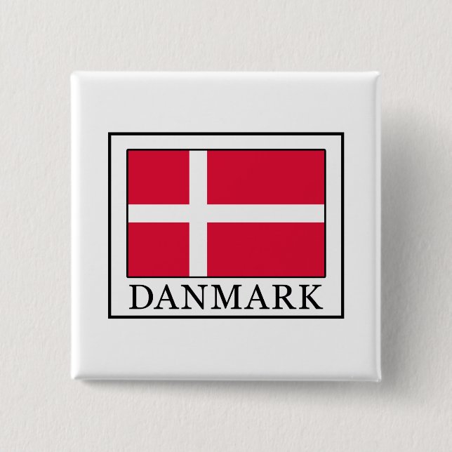Badge Carré 5 Cm Danmark (Devant)