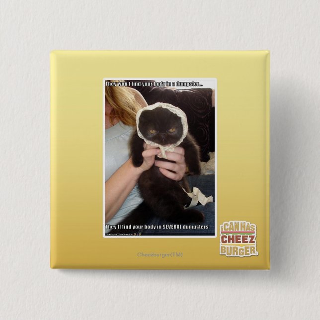 Badge Carré 5 Cm Dans des plusieurs décharges (Devant)