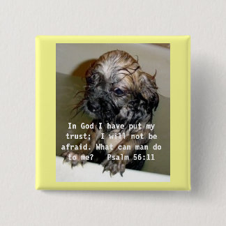 Badge Carré 5 Cm Dans Dieu j'ai mis ma confiance