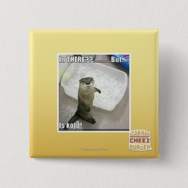 Badge Carré 5 Cm Dans là ? Est Kold ! (Devant)