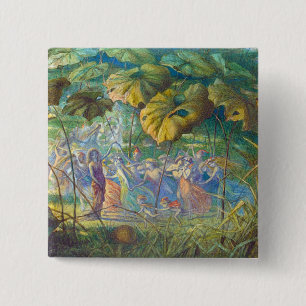 Badge Carré 5 Cm Dans le royaume des fées : Une danse féerique