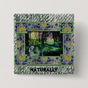 Badge Carré 5 Cm Dans les bois