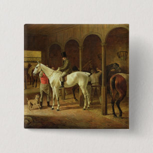 Badge Carré 5 Cm Dans une écurie