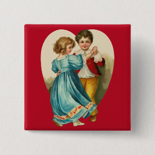 Badge Carré 5 Cm Danse des garçons et des filles