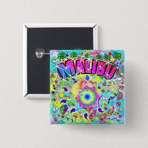 Badge Carré 5 Cm Danse mystique de Malibu