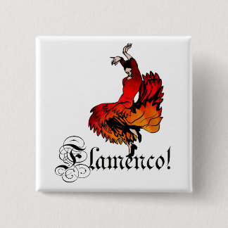 Badge Carré 5 Cm Danseur de flamenco