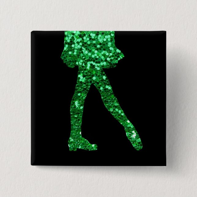 Badge Carré 5 Cm Danseur irlandais (Devant)